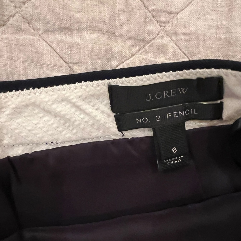 Jcrew navy pencil skirt